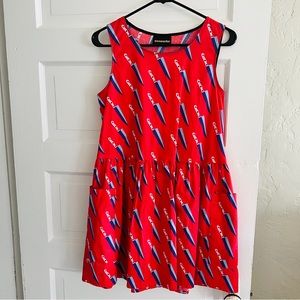 RARE Nooworks Knives Print Big Pocket Dress
